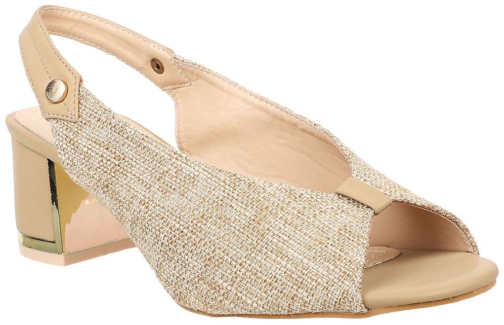 

Flat n Heels Women Khaki Heeled Sandals