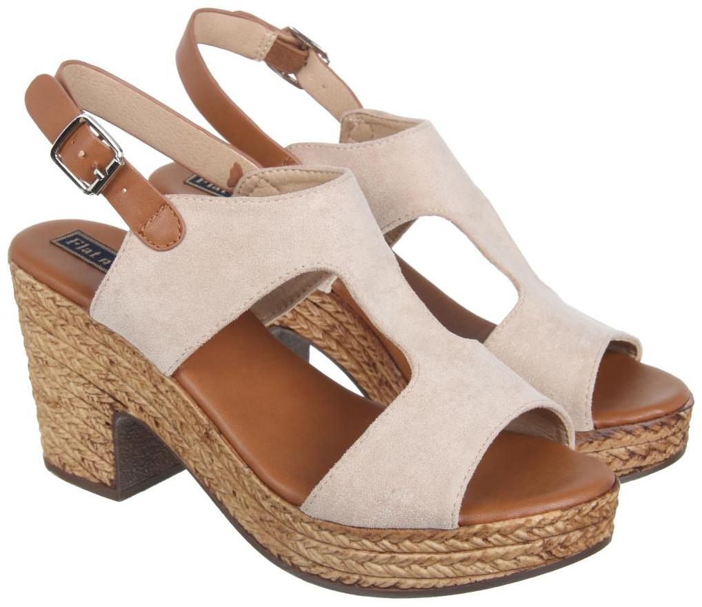 

Flat n Heels Women Beige Heeled Sandals