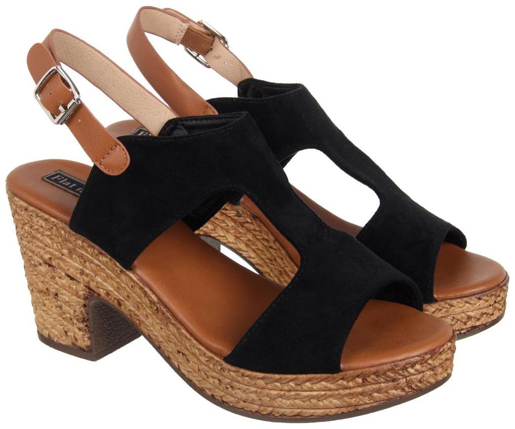 

Flat n Heels Women Black Heeled Sandals