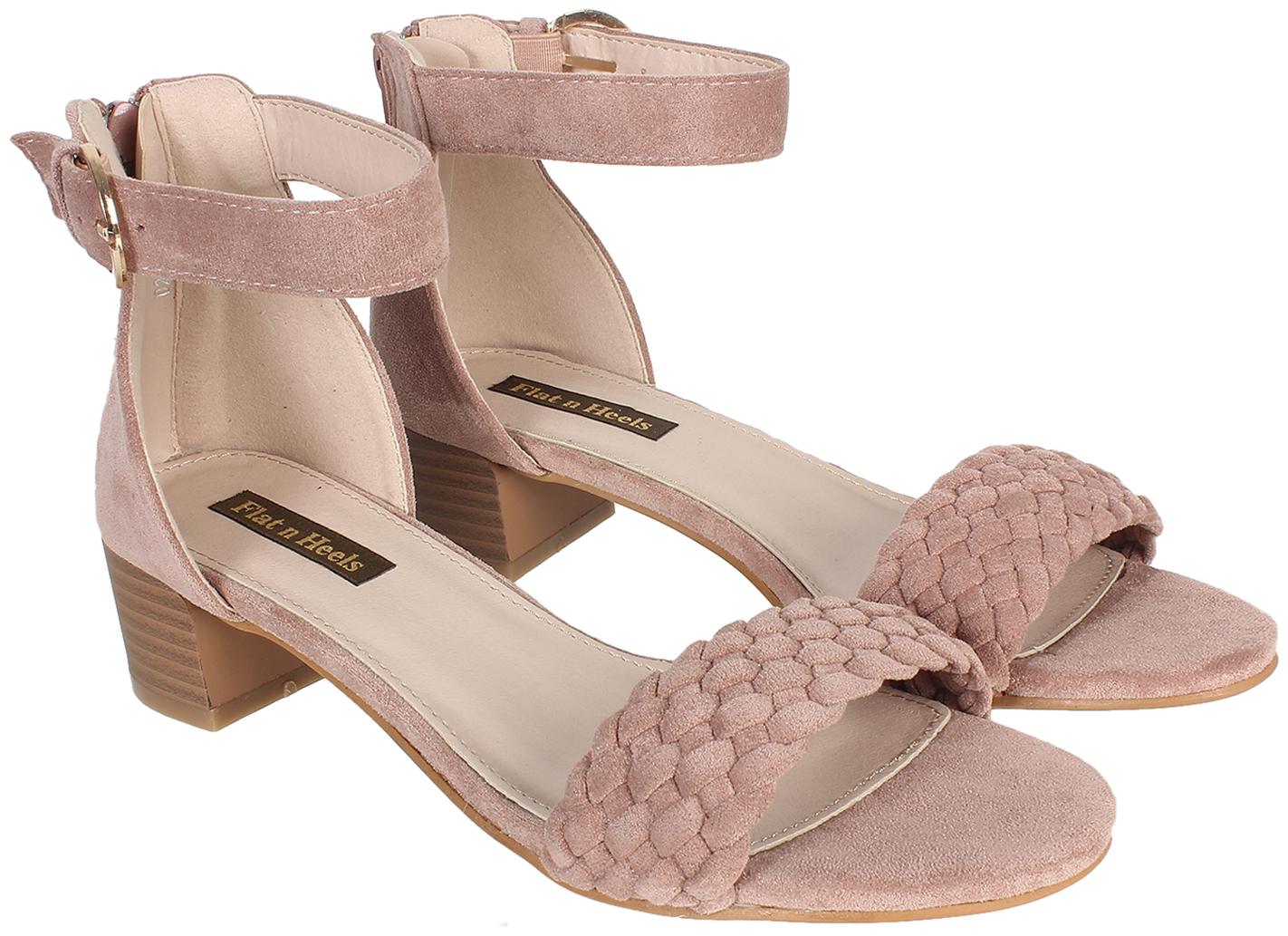 

Flat n Heels Women Pink Heeled Sandals