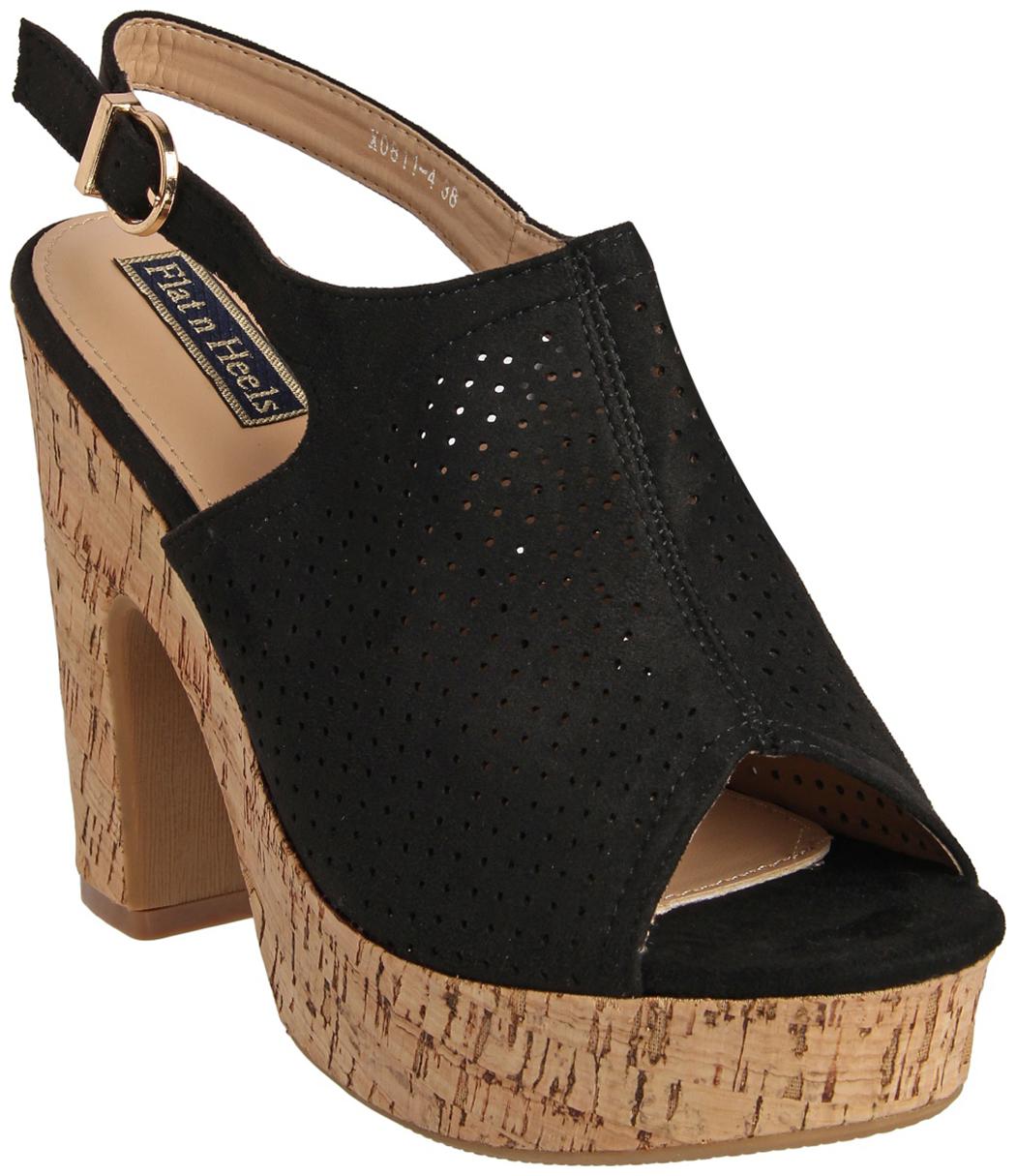 

Flat n Heels Women Black Heeled Sandals