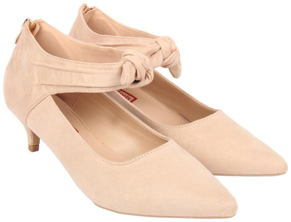 

Flat n Heels Women Beige Heeled Sandals