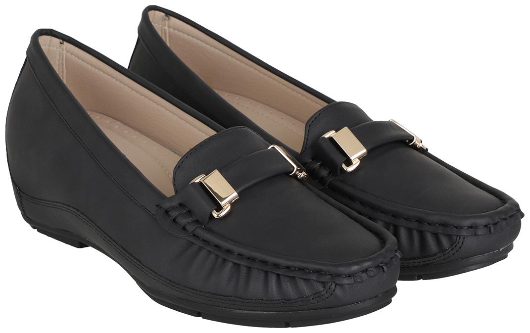 

Flat n Heels Women Black Loafers