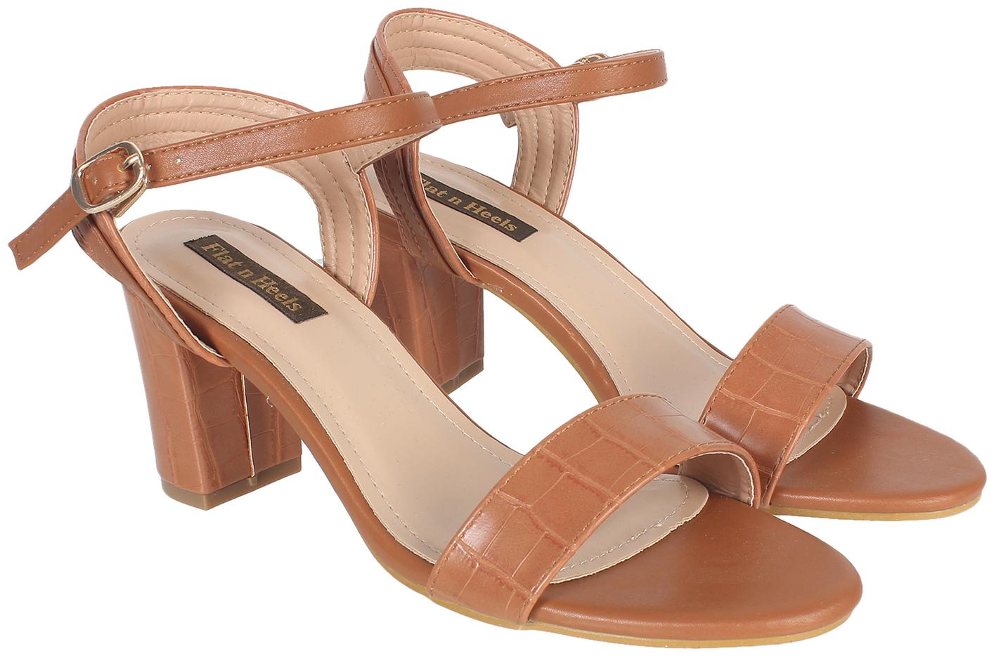

Flat n Heels Women Tan Heeled Sandals