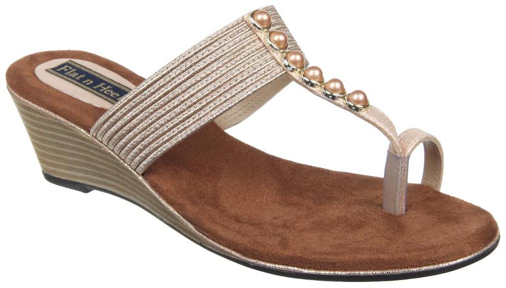 

Flat n Heels Women Gold Sandals