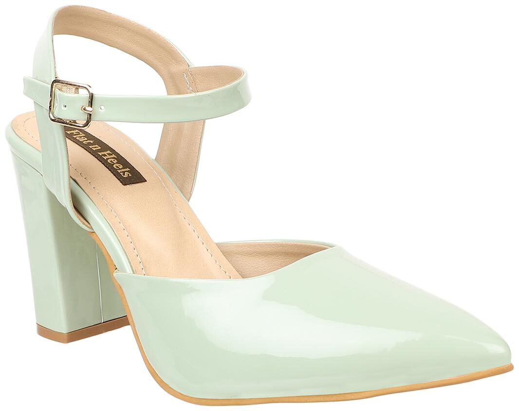 

Flat n Heels Women Green Pumps