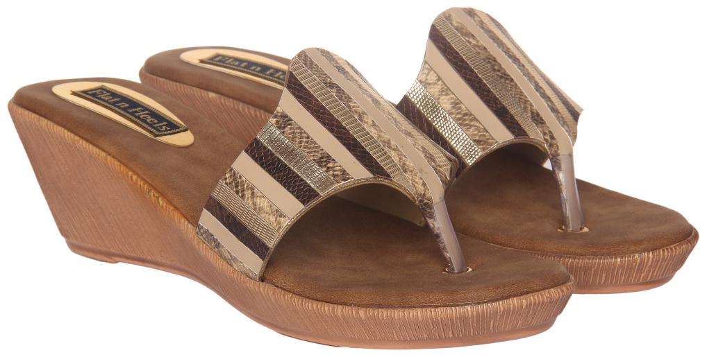 

Flat n Heels Women Gold Wedges