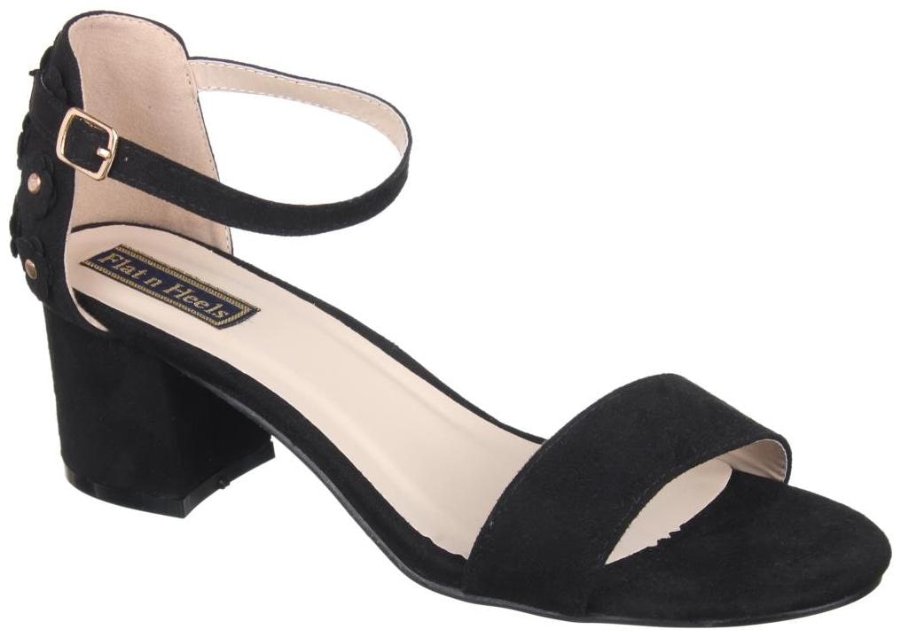 

Flat n Heels Women Black Heeled Sandals