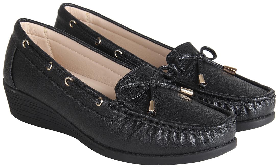 

Flat n Heels Women Black Loafers