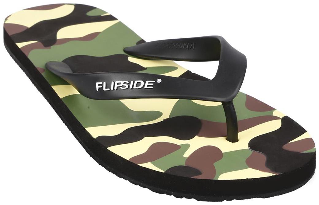 

Flipside Mens Army Black Flipflops