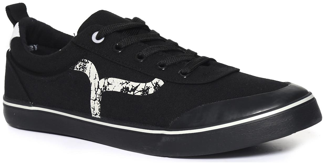 

Flying Machine Black Low Top Canvas Sneakers Men Black Classic Sneakers - 2551907605