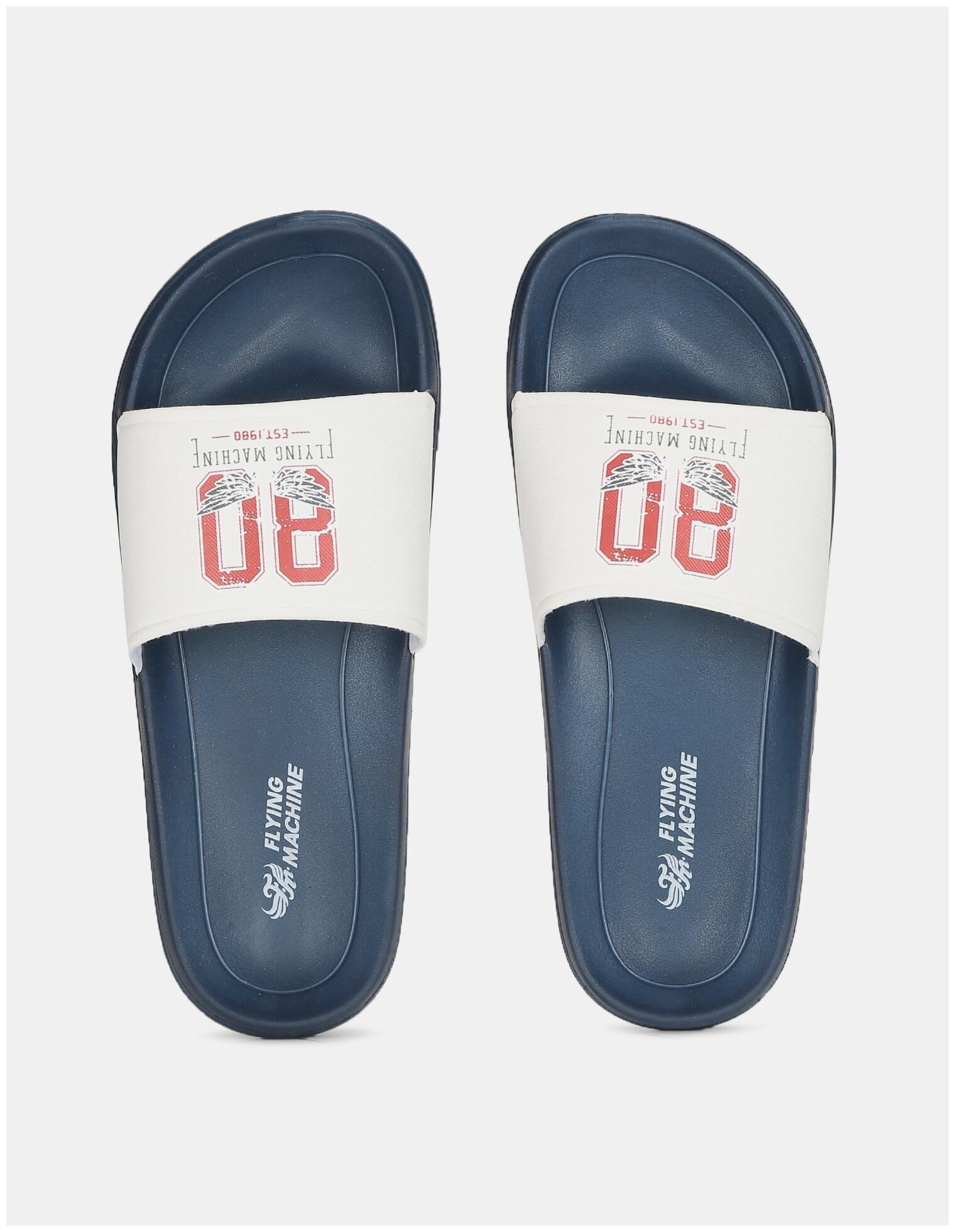 

Flying Machine Men Blue White Flip-Flops - 1 Pair
