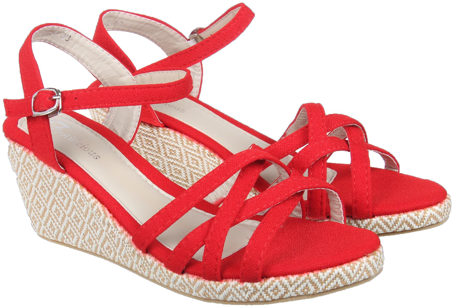 

Footilicious Women Red Wedges