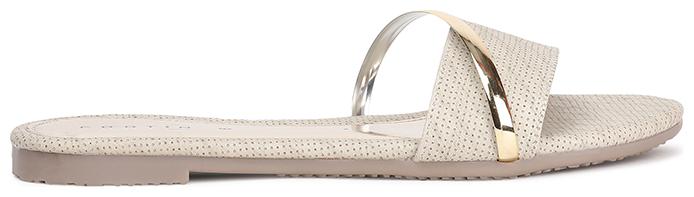 

FOOTIN Women s GOLD Flats Sandals - UK 7