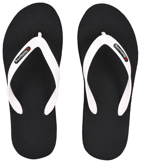 

FOOTSPRING Men Black Flip-Flops - 1 Pair