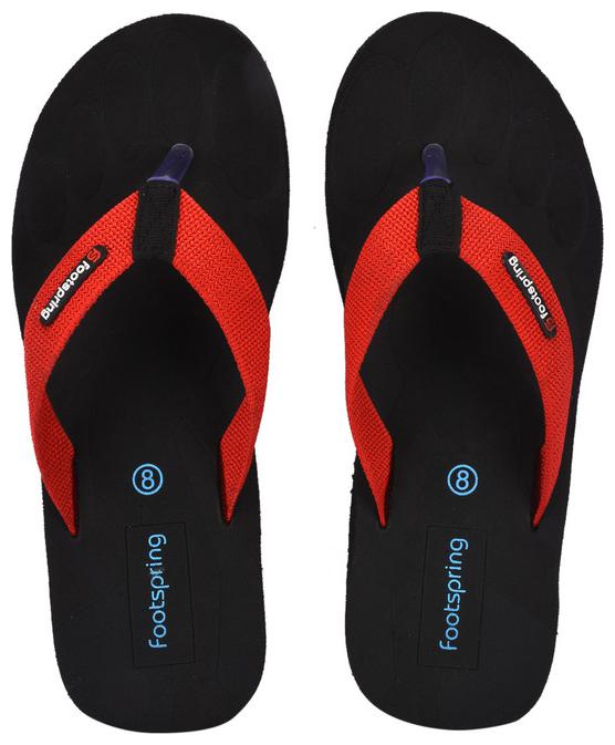 

FOOTSPRING Men Black Flip-Flops - 1 Pair