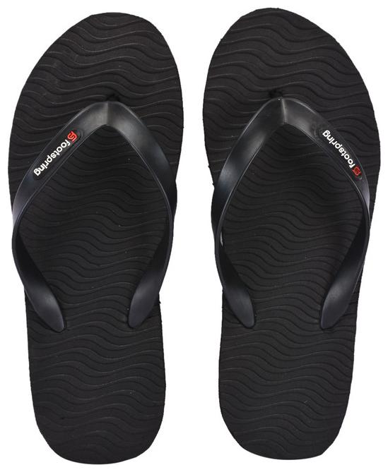 

FOOTSPRING Men Black Flip-Flops - 1 Pair
