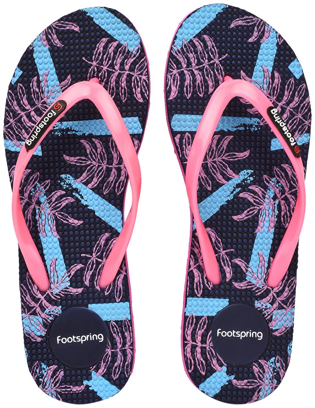 

FOOTSPRING Women Navy Blue Slippers
