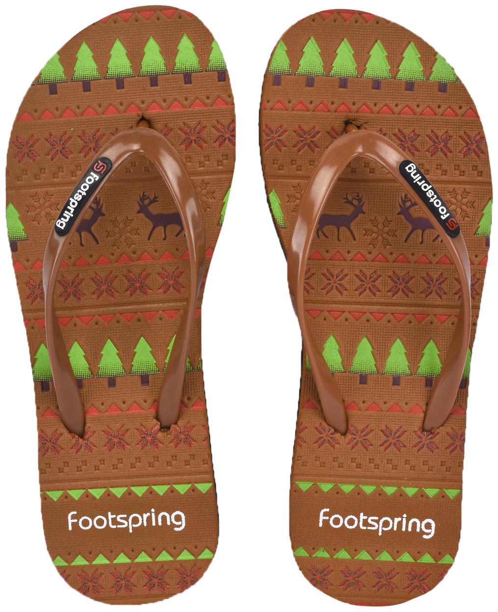 

FOOTSPRING Women Tan Slippers