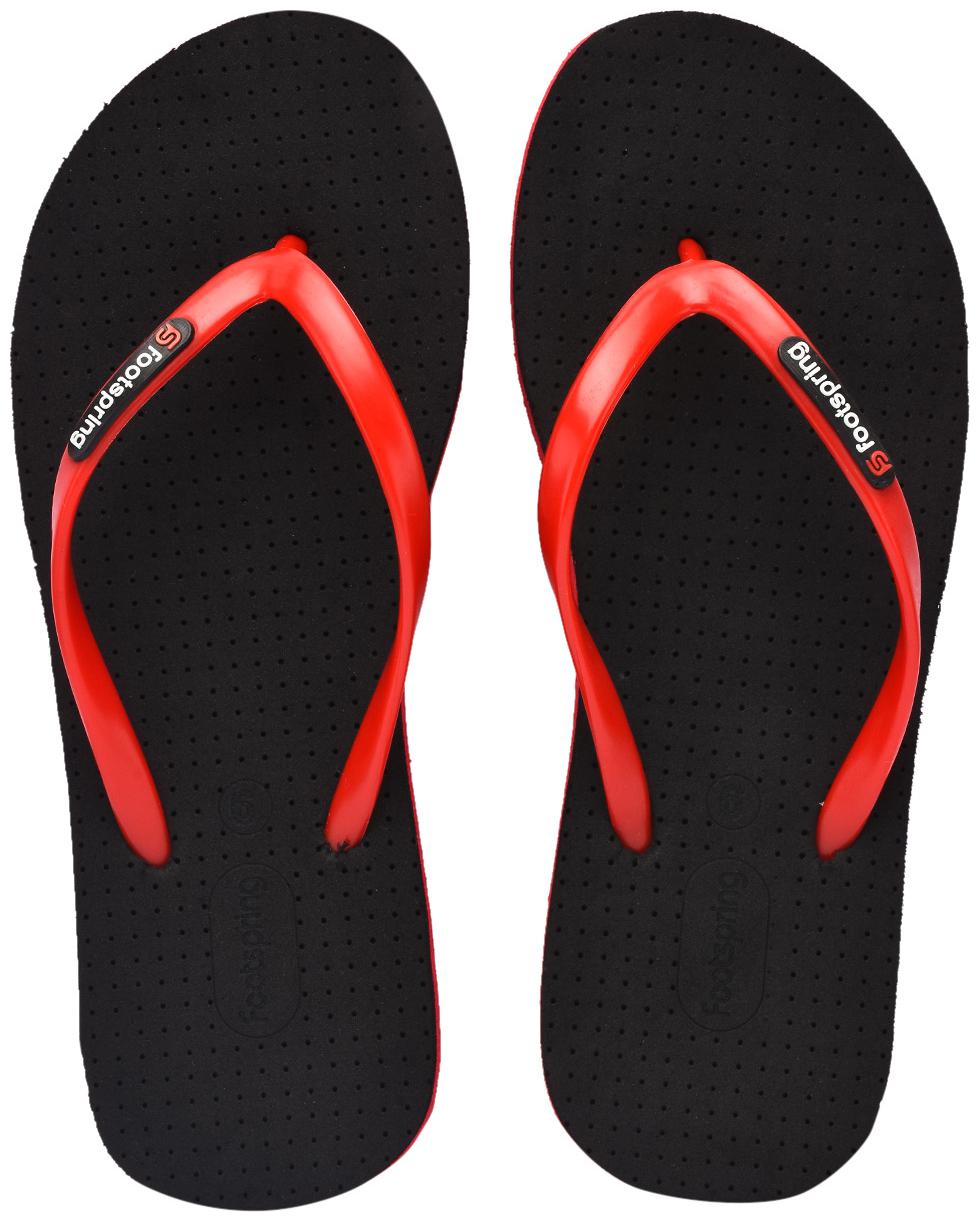

FOOTSPRING Women Black Slippers