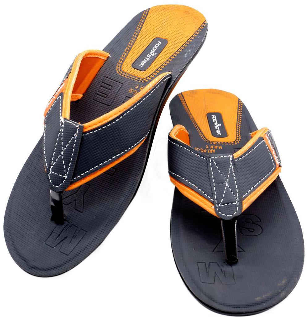 

Foot Stair Men Orange Outdoor Slippers
