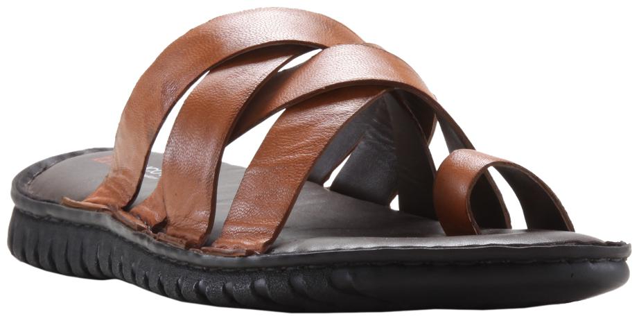 

Franco Leone Tan Leather Sandals And Floaters