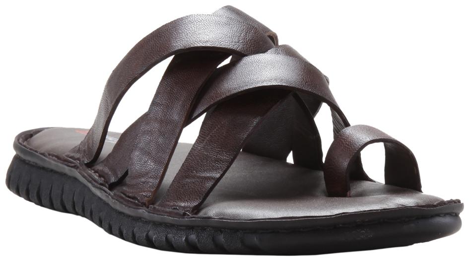 

Franco Leone Brown Leather Sandals And Floaters