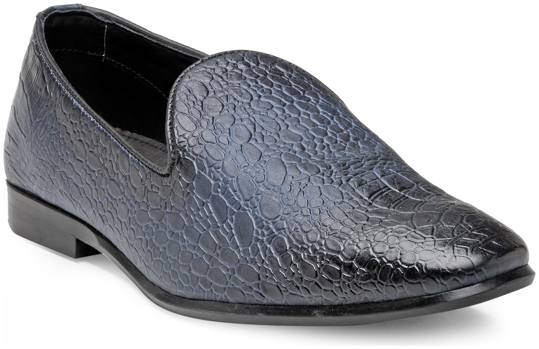 

Franco Leone Blue Leather Formal Shoes