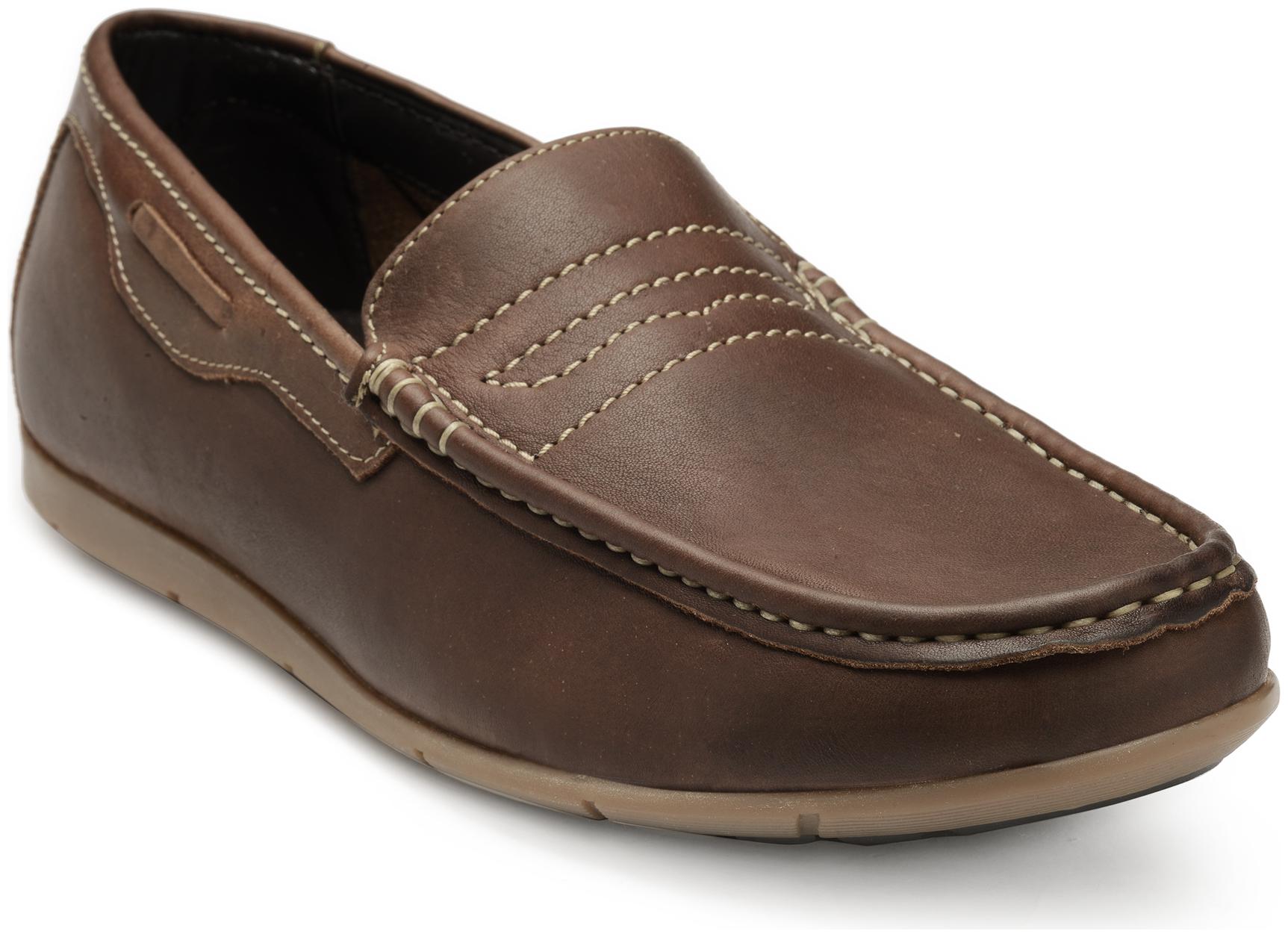 

Franco Leone Brown Leather Casual Shoes