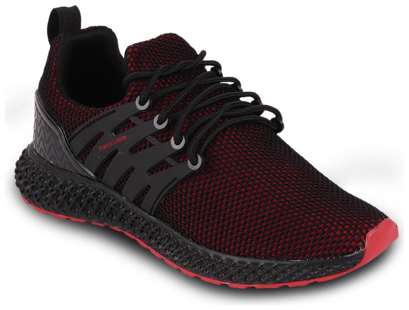 

Franco Leone FS610BLACKRED Men Black Red Classic Sneakers - Fs610blackred