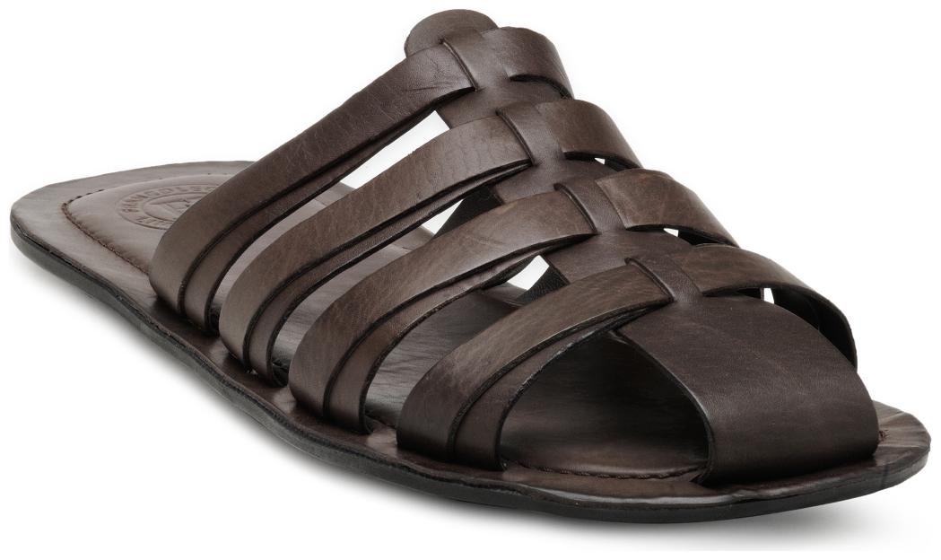

Franco Leone Brown Leather Slipper