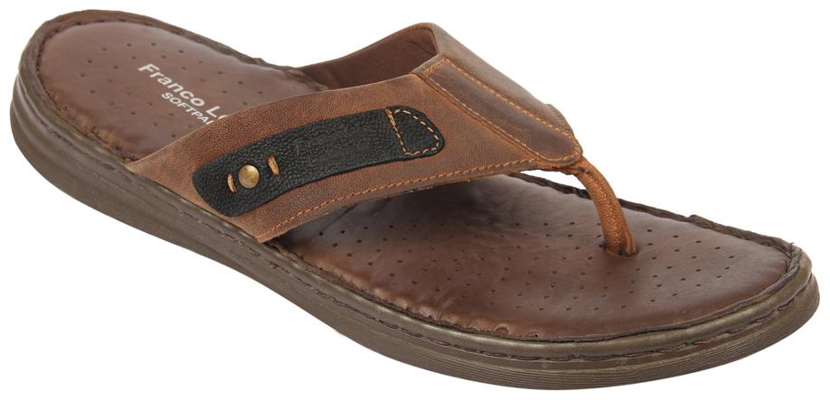 

Franco Leone Men Tan Indoor Slippers - 1 Pair