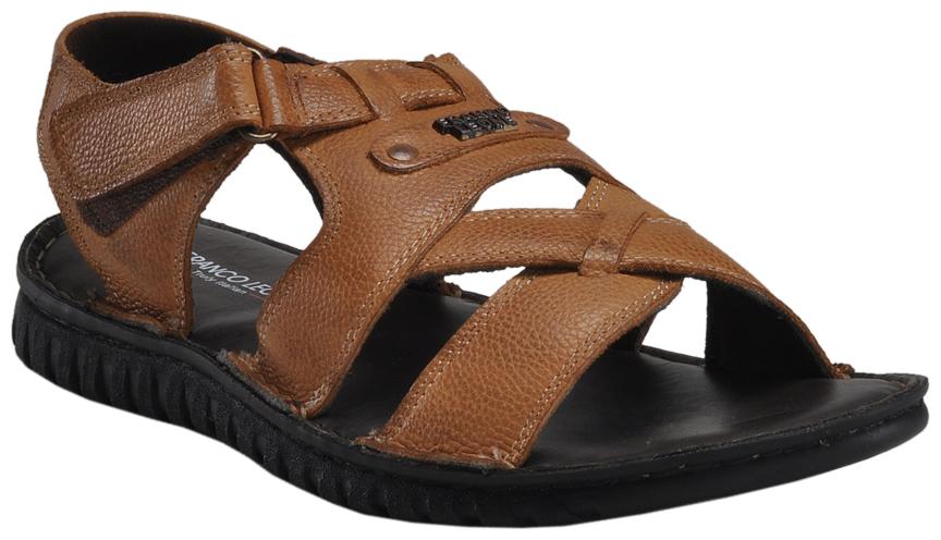 

Franco Leone Beige Leather Sandals And Floaters