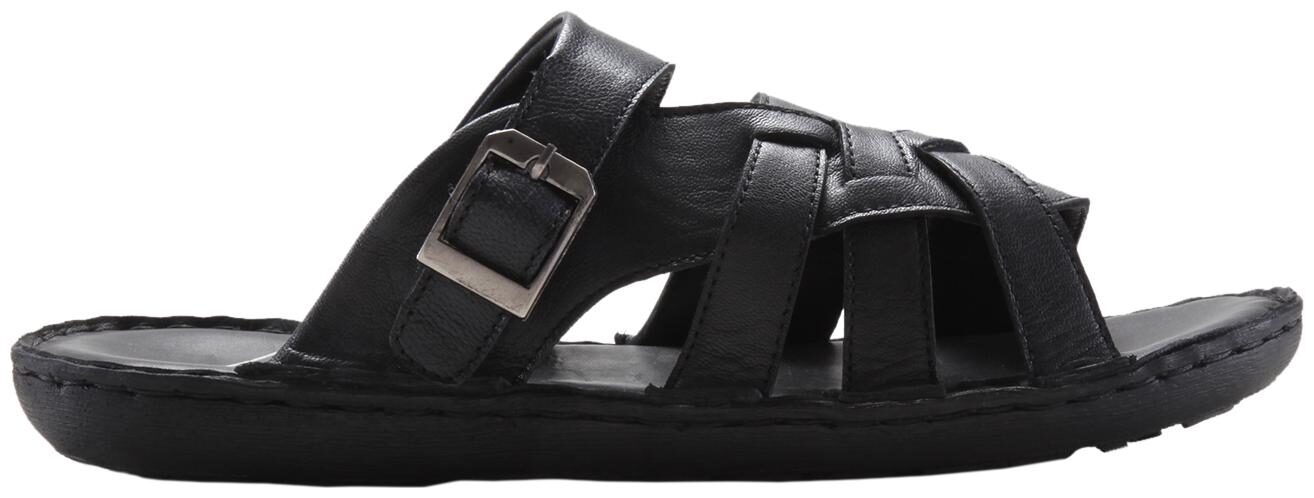 

Franco Leone Black Leather Slipper