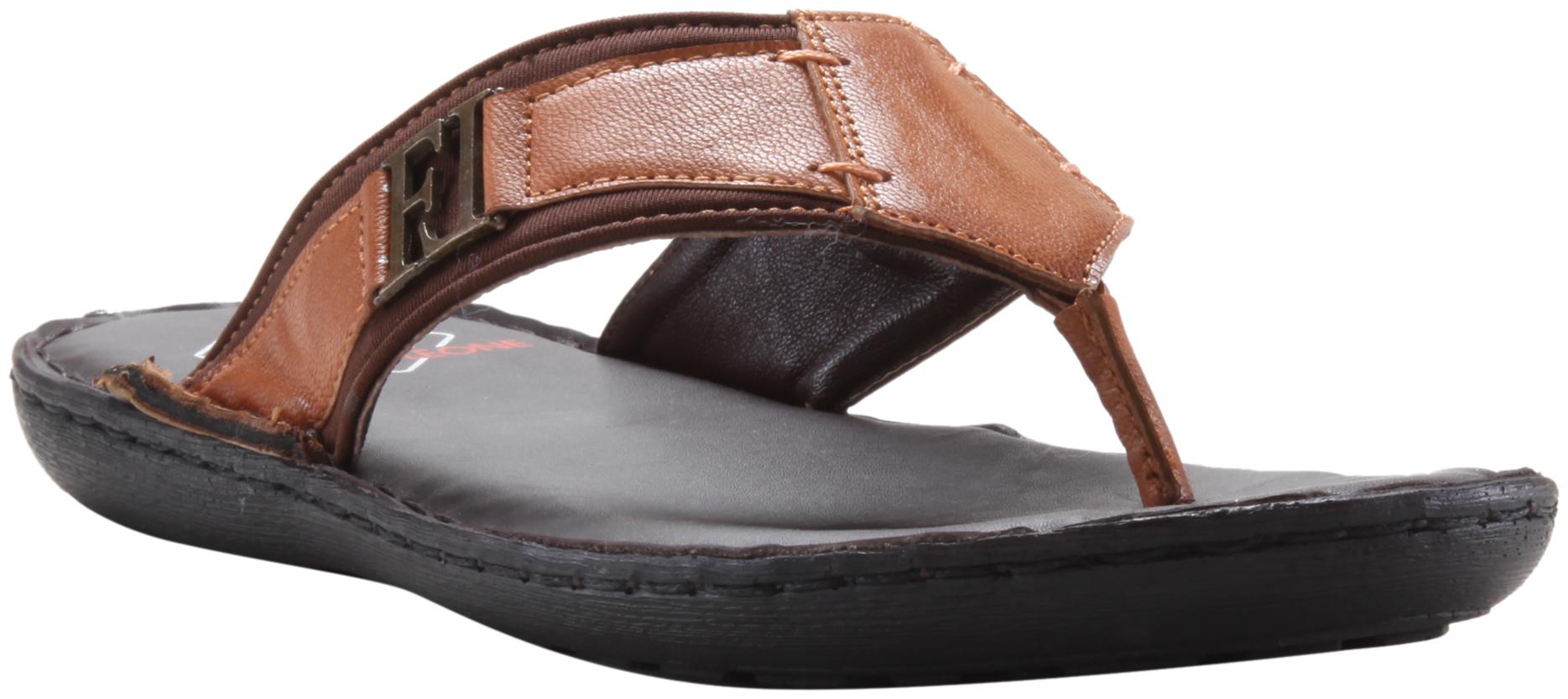 

Franco Leone Tan Leather Slipper