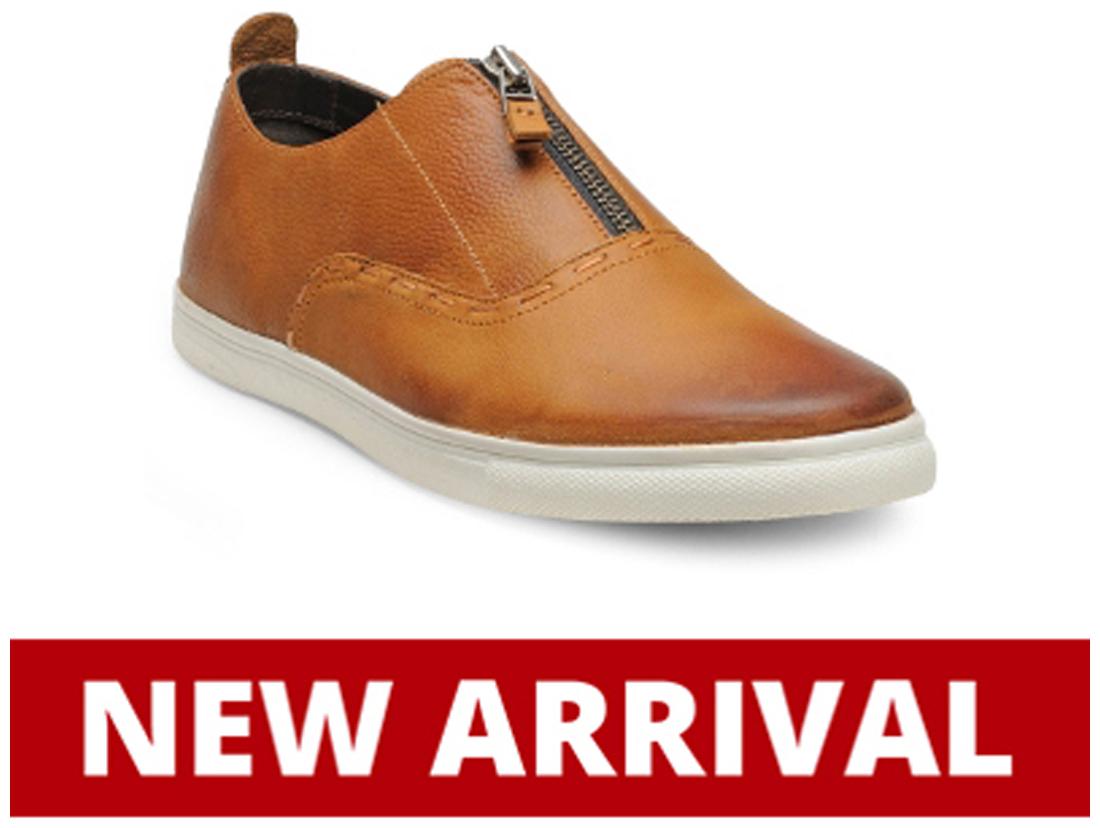 

Franco Leone Tan Leather Casual Shoes