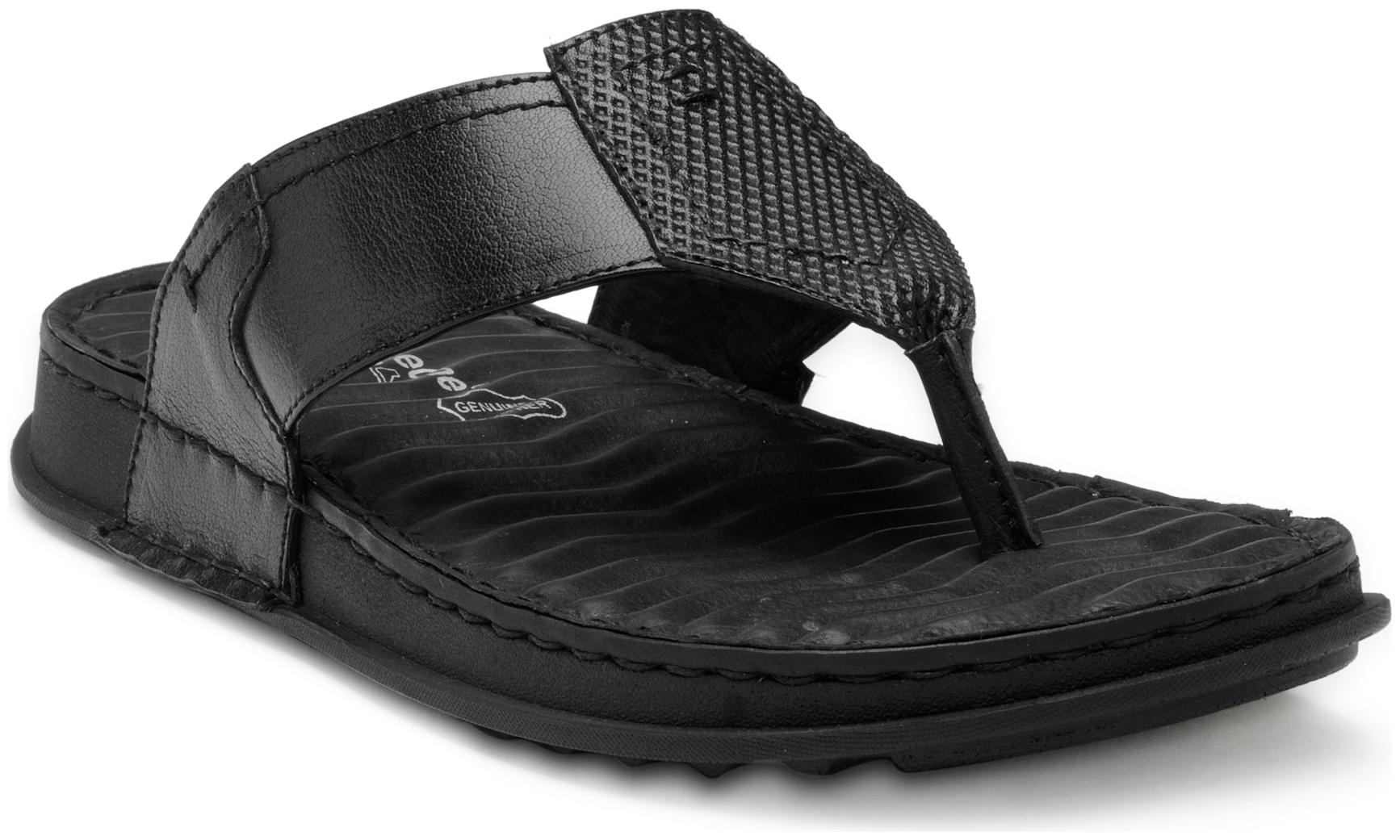 

Franco Leone Black Leather Sandals Floaters