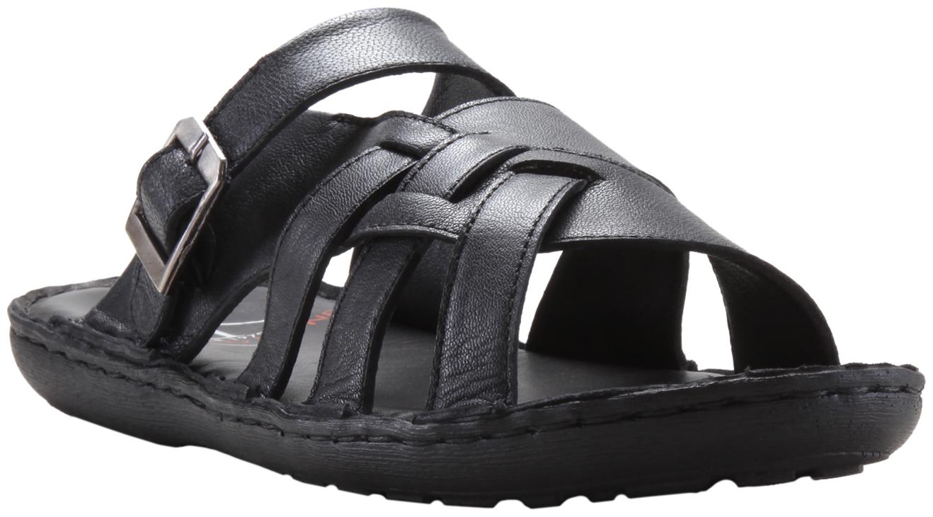 

Franco Leone Black Leather Slipper