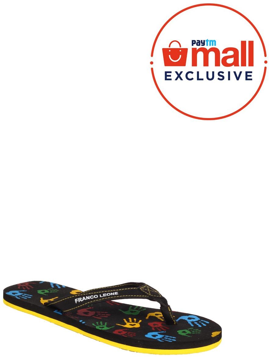 

Franco Leone Black Slippers And Flip Flops