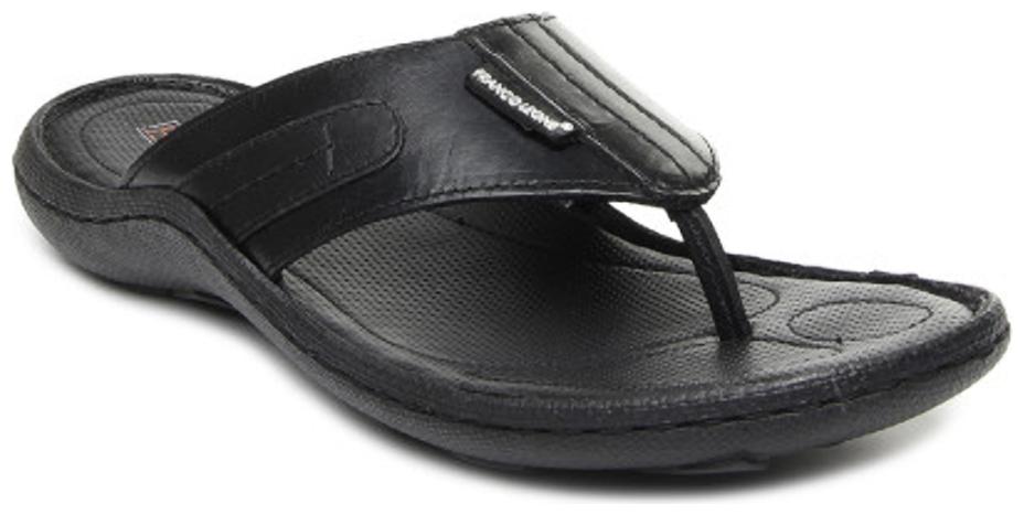 

Franco Leone Black Leather Slippers