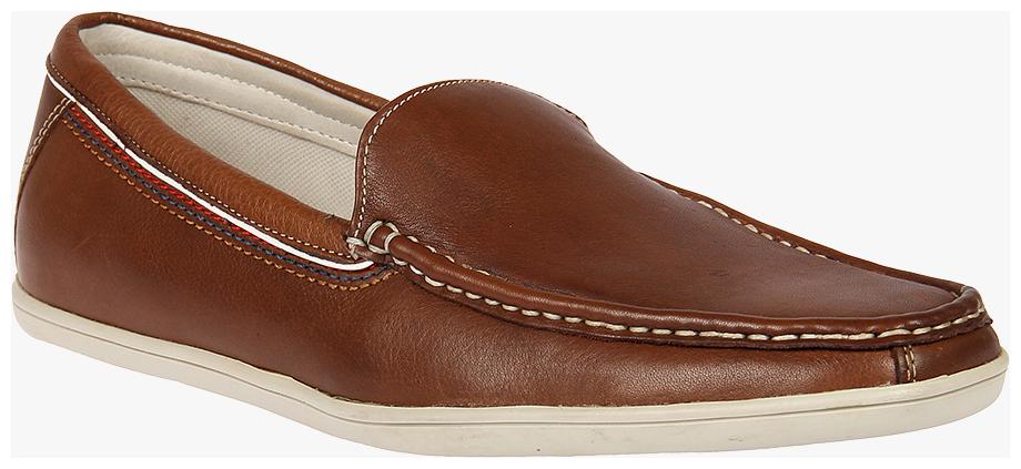

Franco Leone Tan Leather Casual Shoes