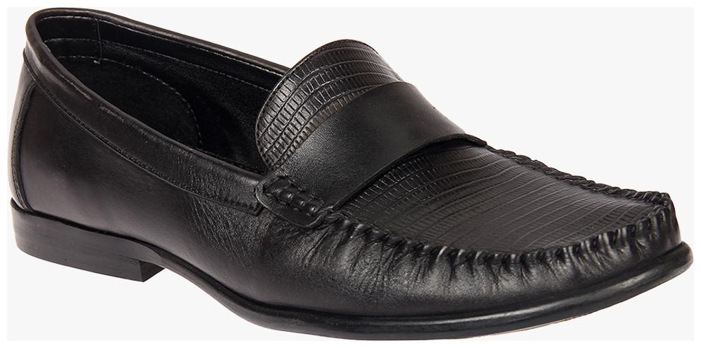 

Franco Leone Black Leather Slip-On