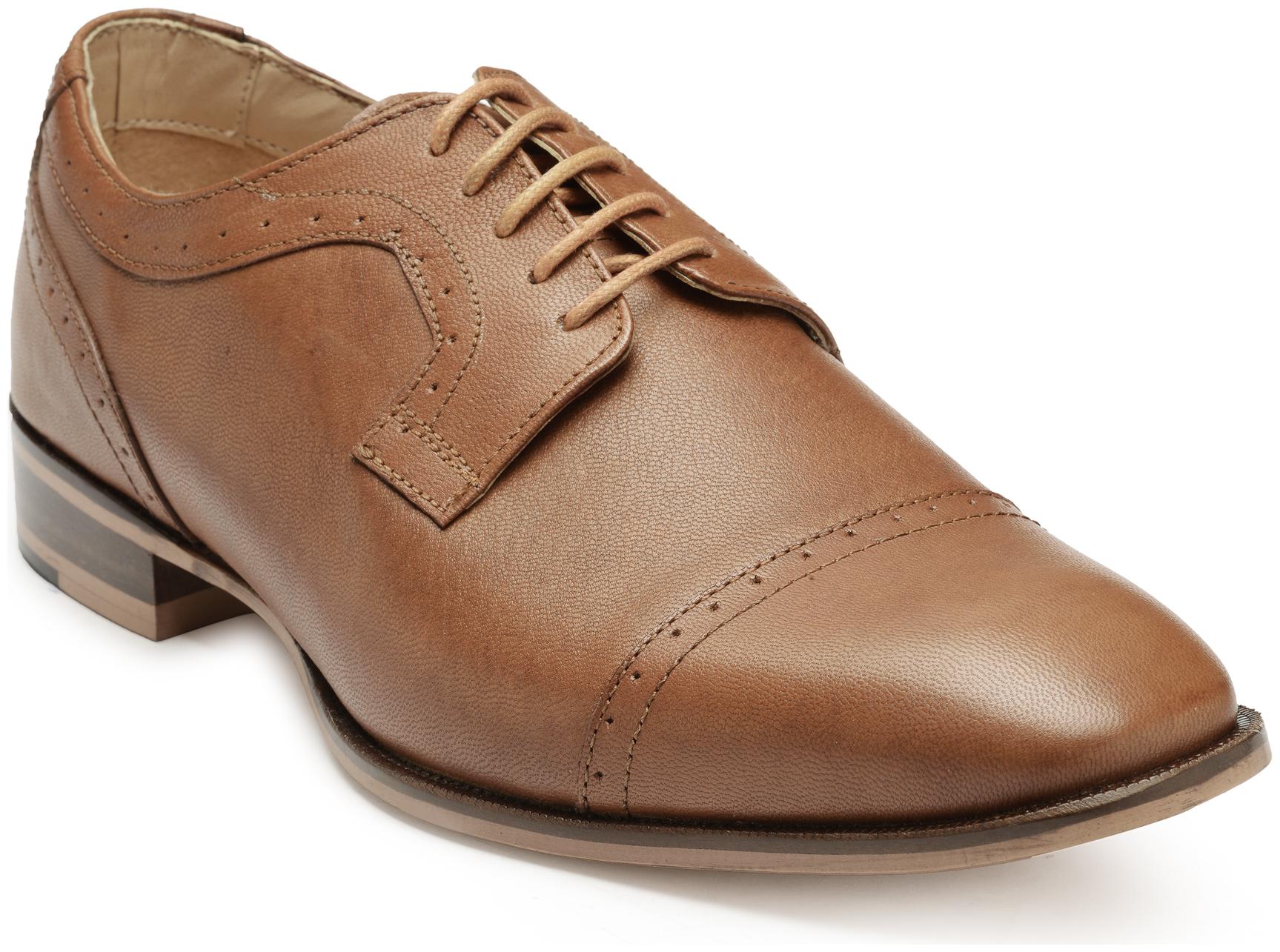 

Franco Leone Tan Leather Formal Shoes