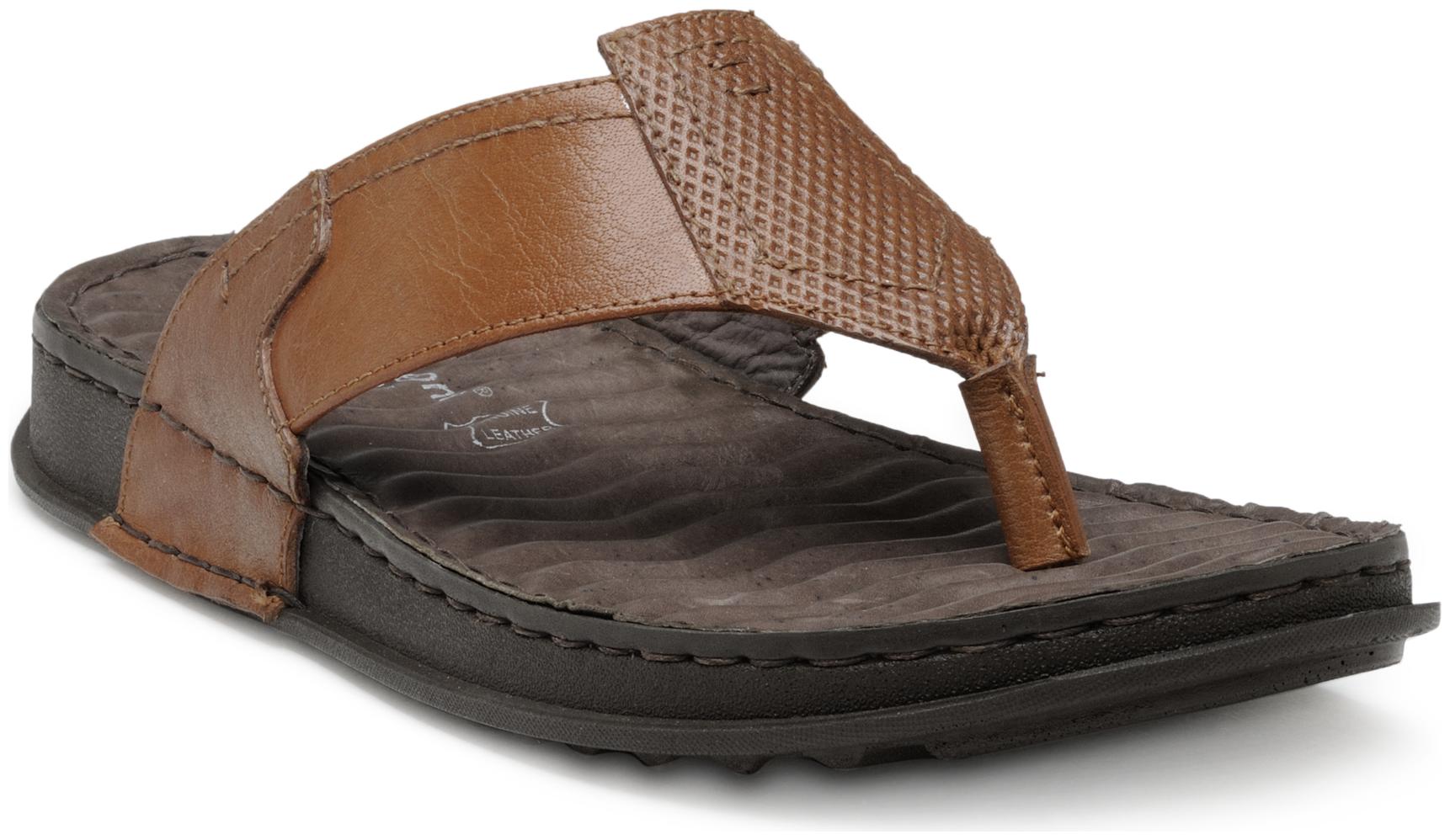

Franco Leone Tan Leather Sandals Floaters