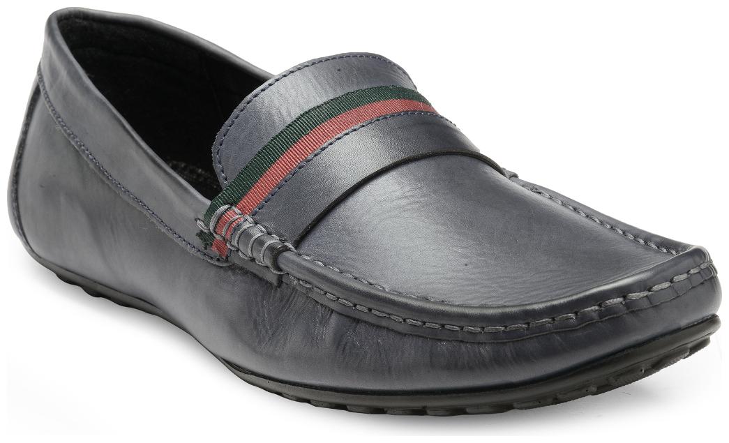 

Franco Leone Men Blue Slip-On Formal Shoes