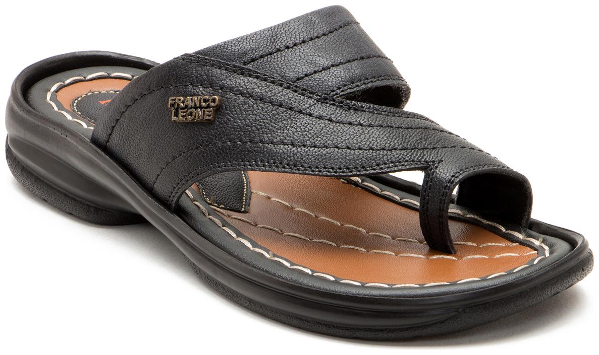 

Franco Leone Black Rubber Slippers Flip-Flops