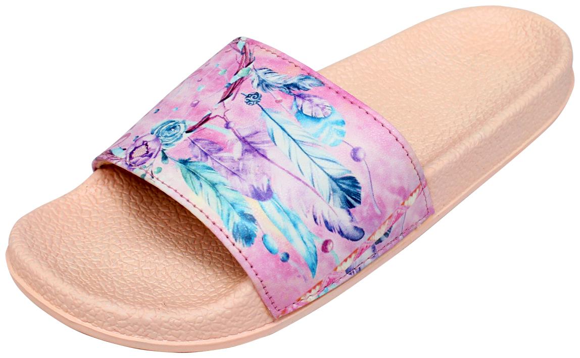 

Freeco Women s Sliders Daily Wear Flip Flops Sketch Print Pop-Ups Sandals