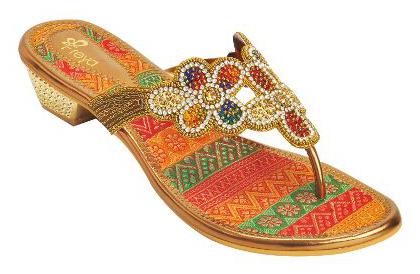 

Ajanta Women Gold Sandals