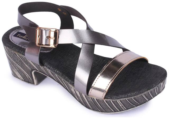 Funku Fashion Gray Block Heels