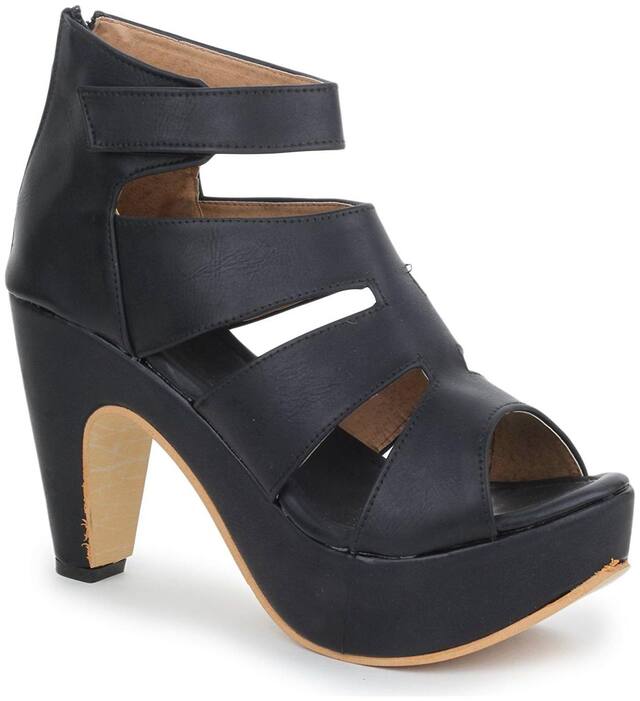 Funku Fashion Black Block Heels